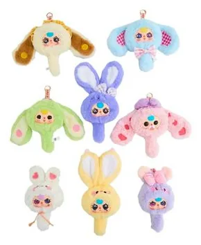 Baby Three Magic Mirror Blind Box Plush Mirror Bag Clip