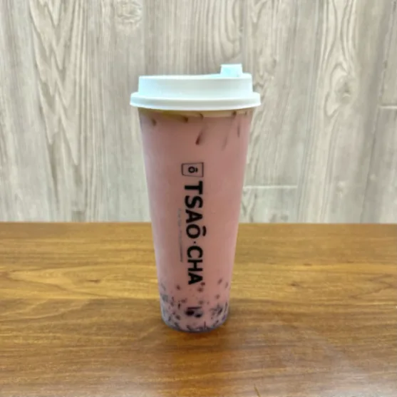 Blueberry Milk Green Tea w. Crystal Pearl