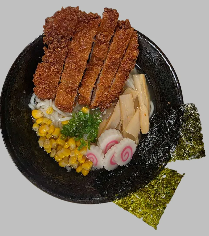Crispy Chicken Cutlet Noodle Soup