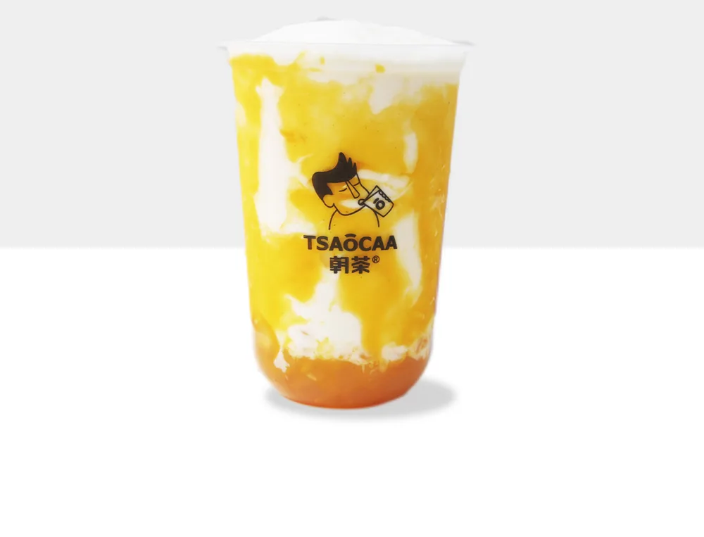 Mango Purée Milk with Bubble