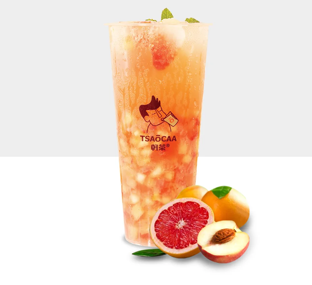 Peach Oolong Tea with Nata Jelly