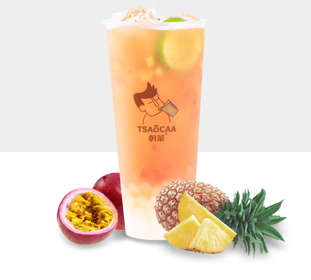 Pineapple & Passion Fruit Green Tea with Nata Jelly